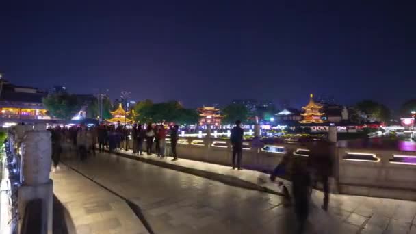 Noite Tempo Rio Lado Aéreo Panorama Timelapse Footage — Vídeo de Stock