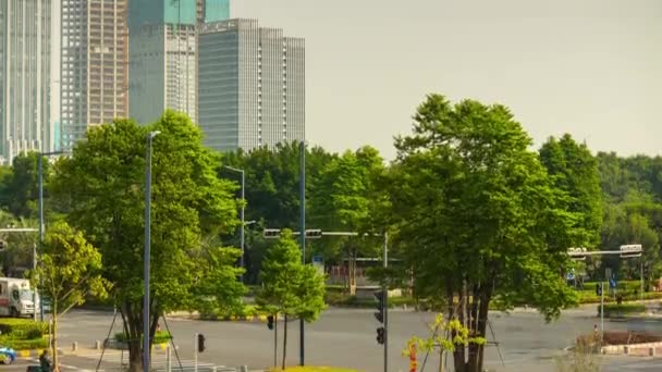 Dia Tempo Guangzhou Paisagem Urbana Industrial Panorama Aéreo Timelapse Imagens — Vídeo de Stock