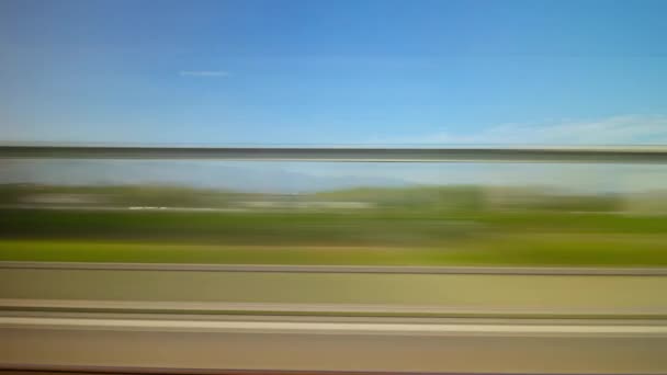 南京市至杭州铁路列车侧窗时差全景4K中国 — 图库视频影像