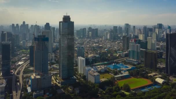 Hora Dia Bangalore Cidade Tráfego Rua Quadrado Aéreo Panorama Cima — Vídeo de Stock