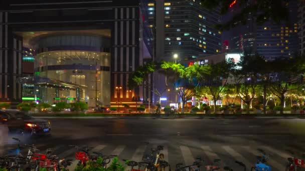 Noční Guangzhou Průmyslové Město Letecké Panorama Timelapse Video Porcelán — Stock video