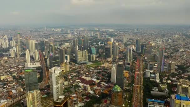 昼間のバンガロール市交通通り広場空中トップダウンパノラマ India — ストック動画