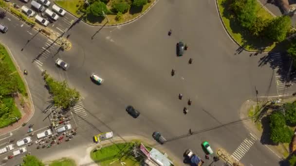 白天班加洛尔市交通街广场空中俯瞰全景4K印度 — 图库视频影像