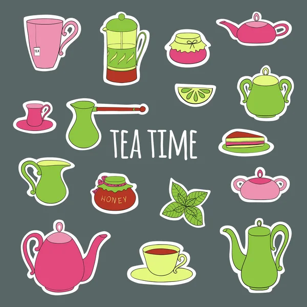 Set para fiesta de té — Vector de stock