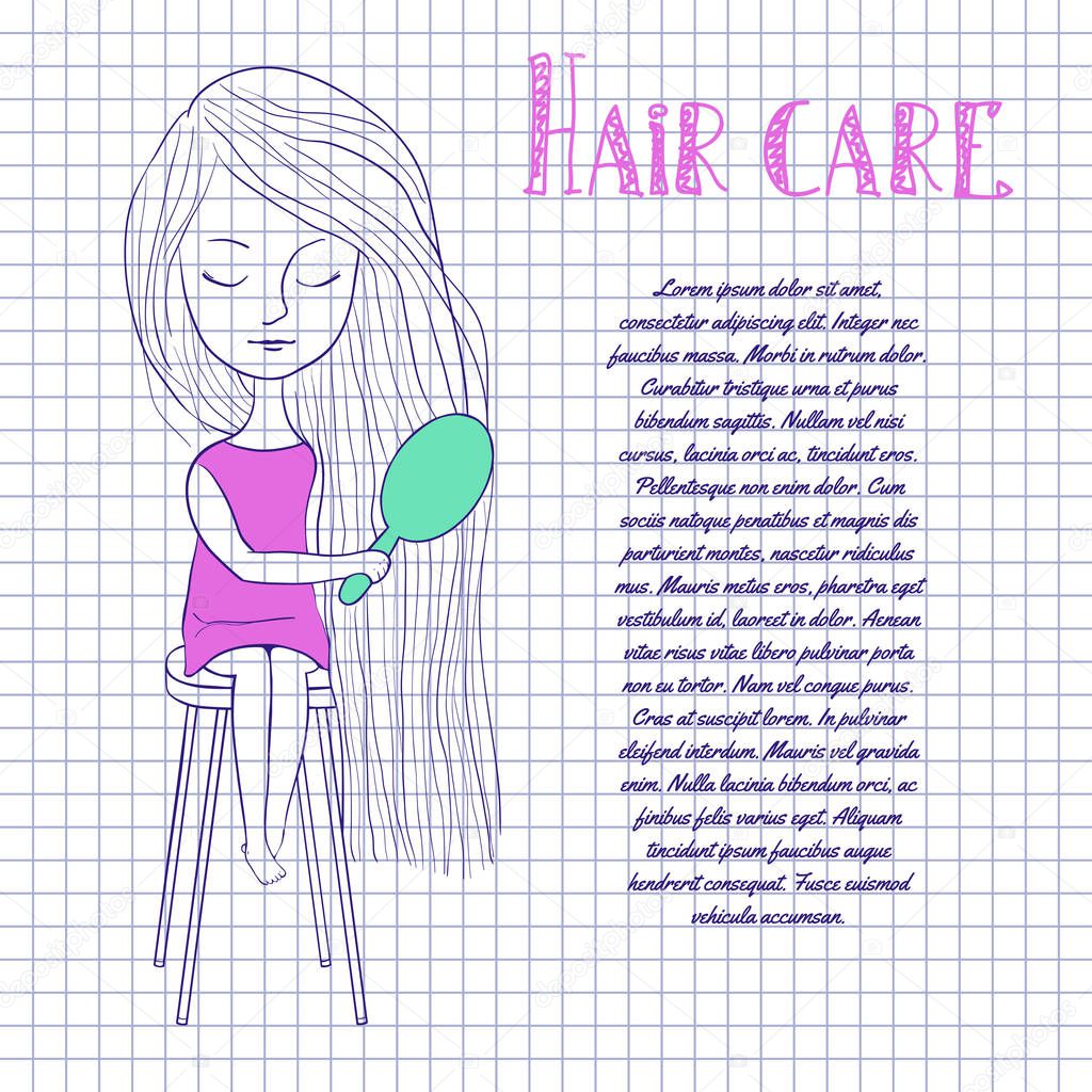 Care of long hair.