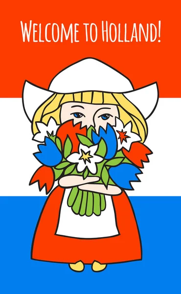 Bienvenido a Holanda — Vector de stock