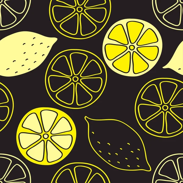 Patrón sin costuras de limones — Vector de stock