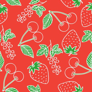 Sulu çilek seamless modeli