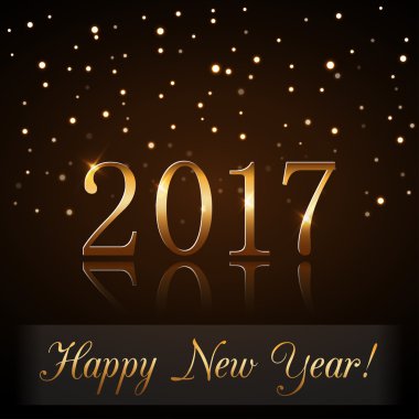 Mutlu yeni yıl arka plan altın yağmur