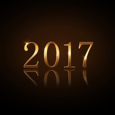 Mutlu yeni yıl arka plan altın 2017