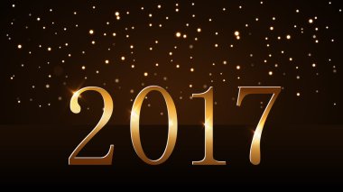 Mutlu yeni yıl arka plan altın yağmur