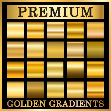 Altın doku kare desenleri kümesi