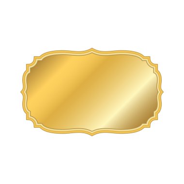 Altın Çerçeve. Güzel basit altın tasarım beyaz
