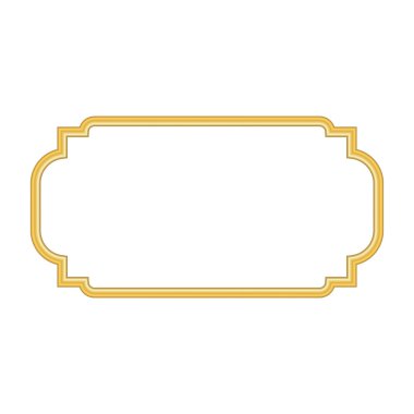 Altın Çerçeve. Güzel basit altın tasarım beyaz