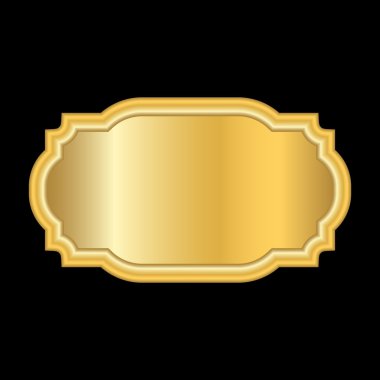 Altın Çerçeve. Güzel basit altın tasarım beyaz