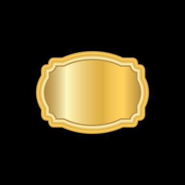 Altın Çerçeve. Güzel basit altın tasarım beyaz