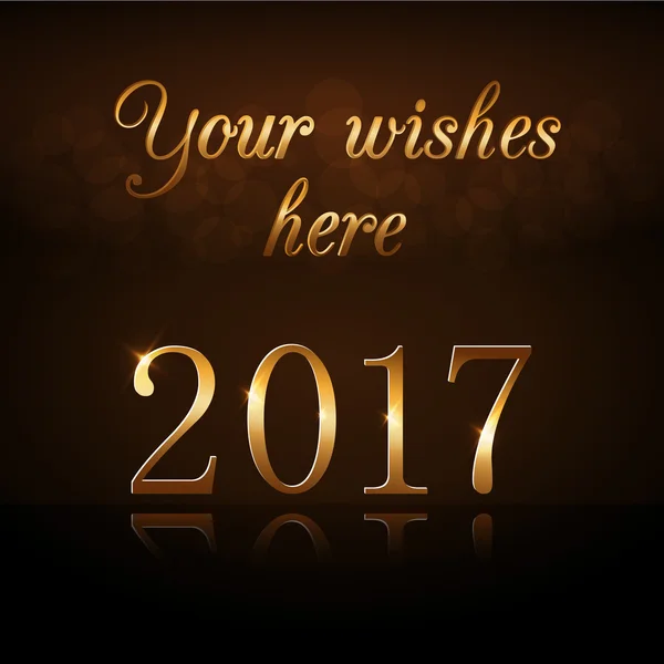 Happy New Year background gold 2017 — Stock Vector