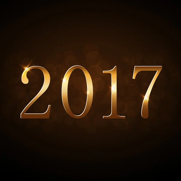 Mutlu yeni yıl arka plan altın 2017 — Stok Vektör