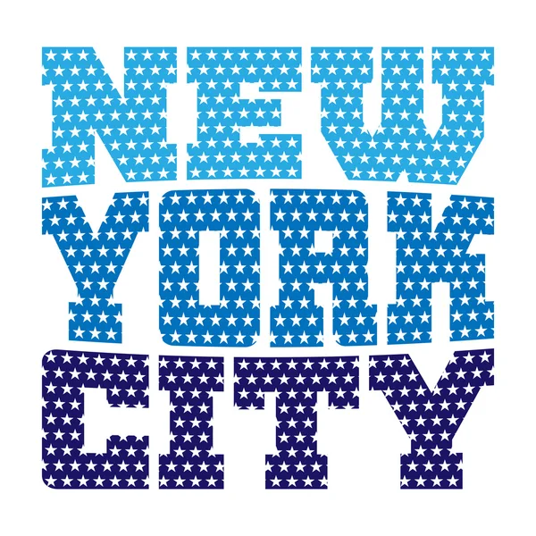 Типография футболок New York blue stars — стоковый вектор