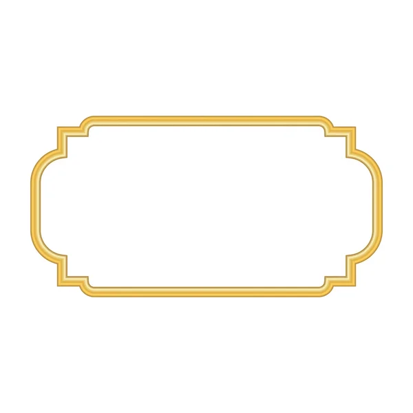 Arany keretben. Szép egyszerű arany design fehér — Stock Vector