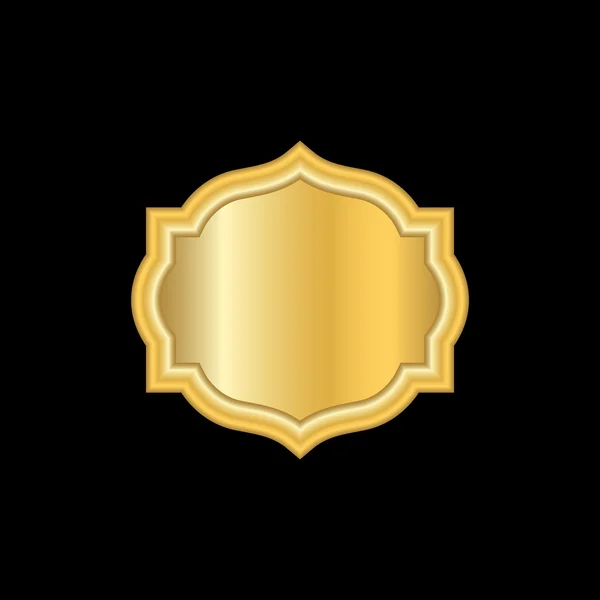 ゴールド フレーム。美しい簡易黄金デザイン ホワイト — ストックベクタ