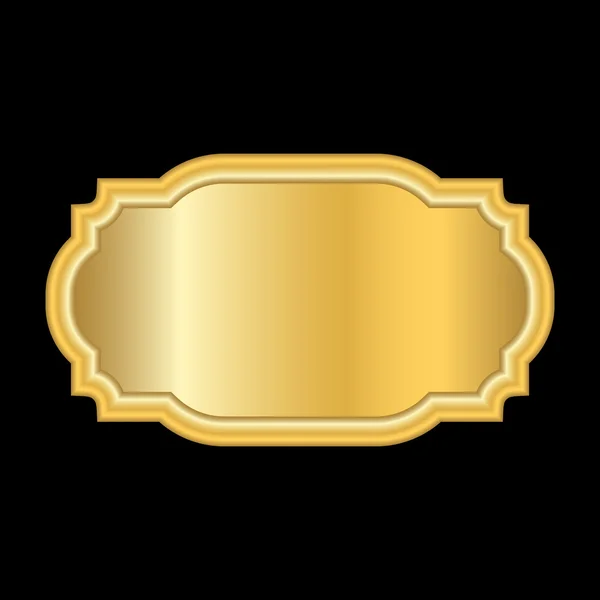 Marco dorado. Hermoso diseño dorado simple blanco — Vector de stock
