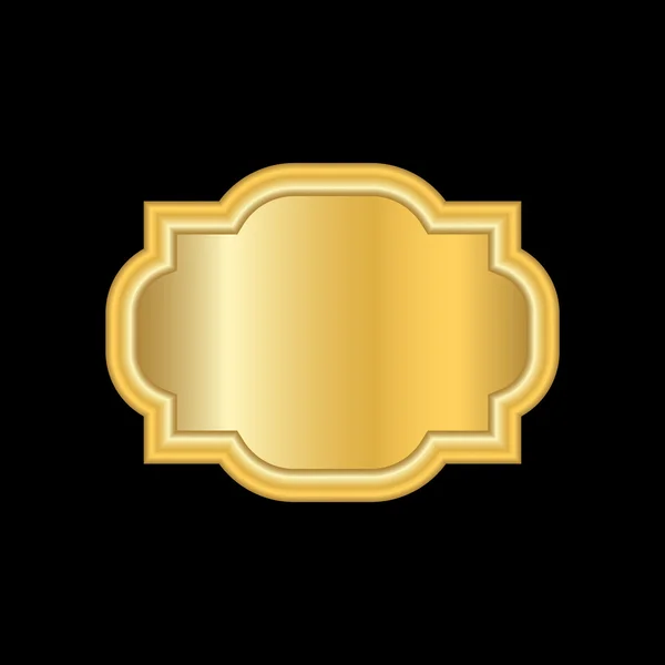 Золотая рамка. Красивый простой золотой дизайн белый — стоковый вектор