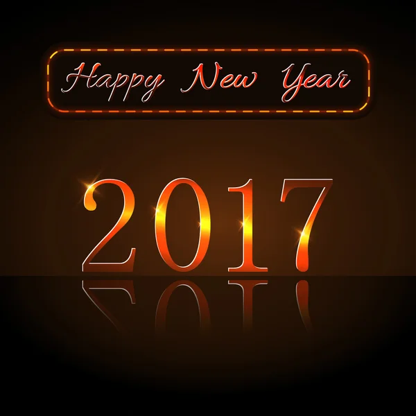 Happy New Year background gold 2017 — Stock Vector