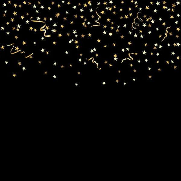 Confettis d'or fond — Image vectorielle