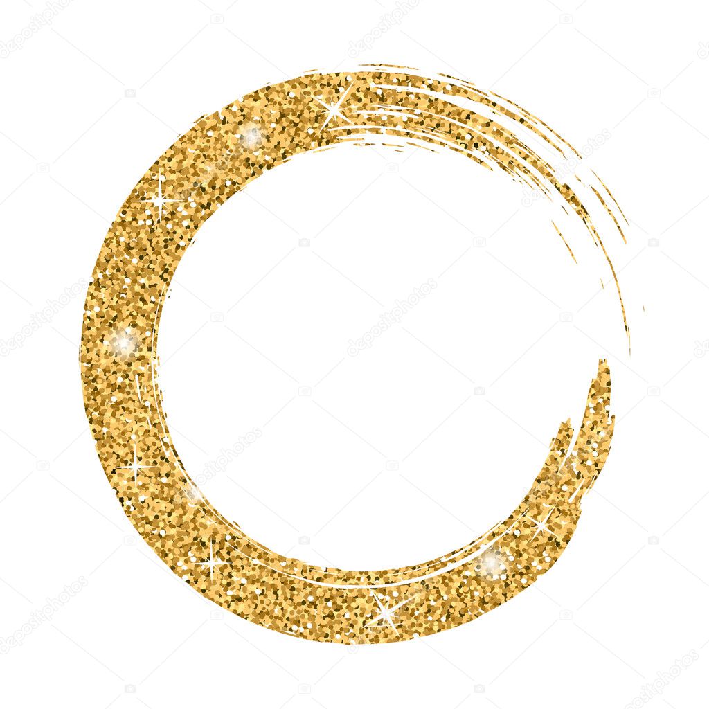 Grunge background circle gold