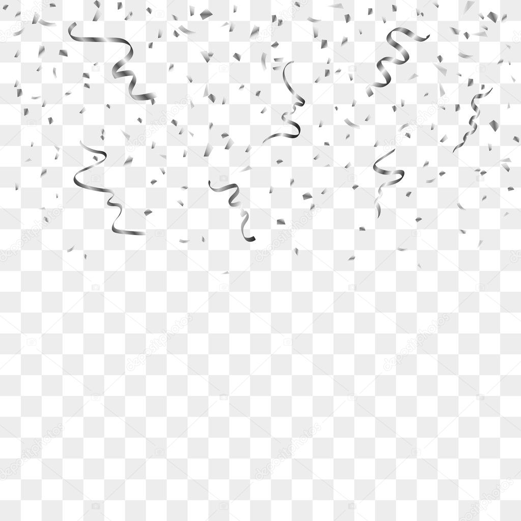 Silver confetti background Stock Vector by ©Alona_S 125384666