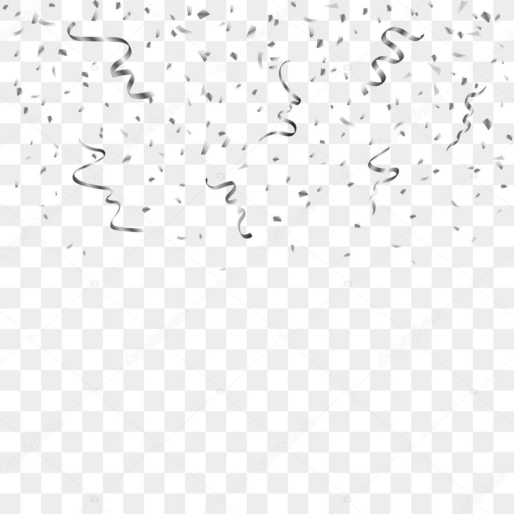 Silver Confetti Background ⬇ Vector Image By © Alona S