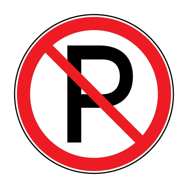 No parking sign — Stock Vector