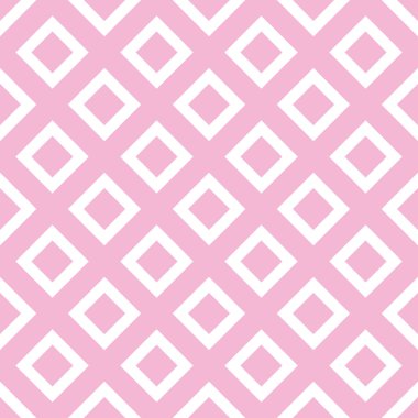 Dikişsiz soyut pembe geometrik desen. Edikula sorunsuz kız gibi arka plan. Basit ve minimalist. Evrensel şık zemin. Vektör çizim.