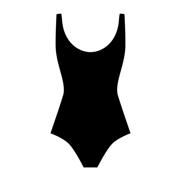 Vrouw badpak pictogram vector - mode ontwerpelement. Vrouwelijk badpak vlakke stijl. Eenvoudige zwembroek voor de zomer. Vectorillustratie. — Stockvector