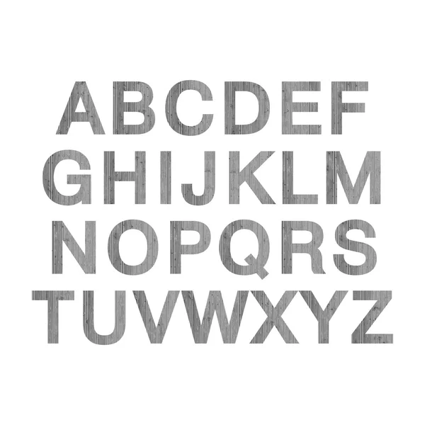 Houten alfabet voor creatief ontwerp. ABC vector houten geïsoleerde brieven. Nieuwe natuur oude houten typografie. Decoratieve houten lettertype. Vectorillustratie. — Stockvector