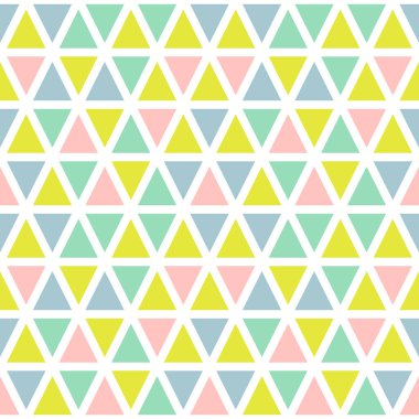 Sorunsuz soyut geometrik üçgen desen. Sorunsuz çok renkli arka plan. Vektör çizim.