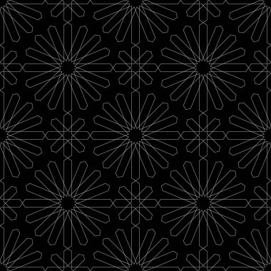 Oryantal karanlık seamless modeli. Vektör çizim.