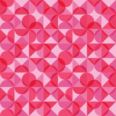 Dikişsiz pembe geometrik desen. Vektör çizim.