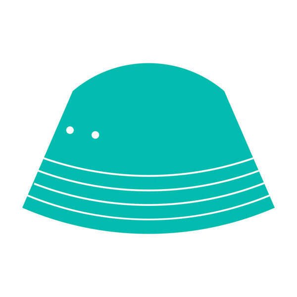 Blue bucket hat. Vector illustration.