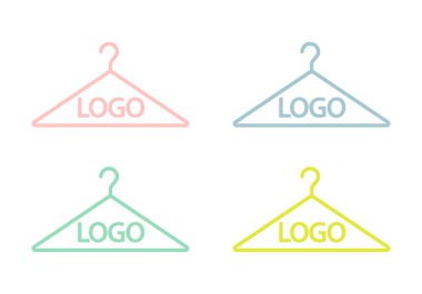 Çok renkli moda logo şablonu. Vektör çizim.