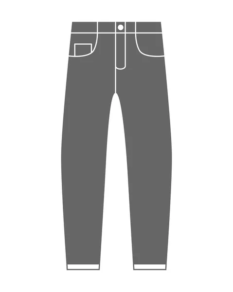 灰色男式牛仔裤。矢量图. — 图库矢量图片