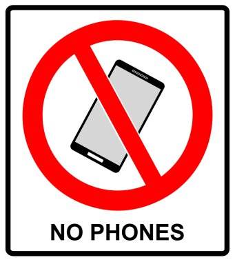 Cep telefonu yok. Cep telefonu zil ses sessiz işaretini. Hiçbir akıllı telefon simgesi izin. Beyaz arka plan üzerinde arama etiket yok. Hiçbir telefon amblemi herhangi bir kullanım için harika. Hisse senedi vektör çizim