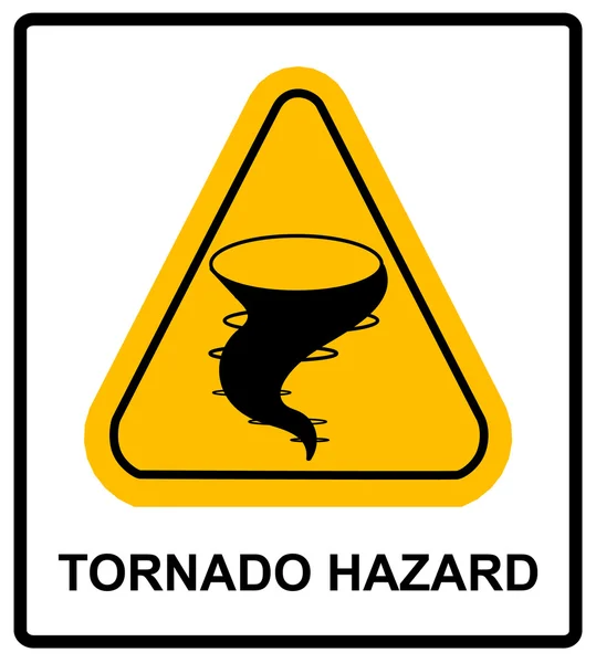 Waarschuwingsbord voor tornado — Stockvector