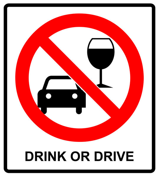 Vector don 't drink and drive sign
.