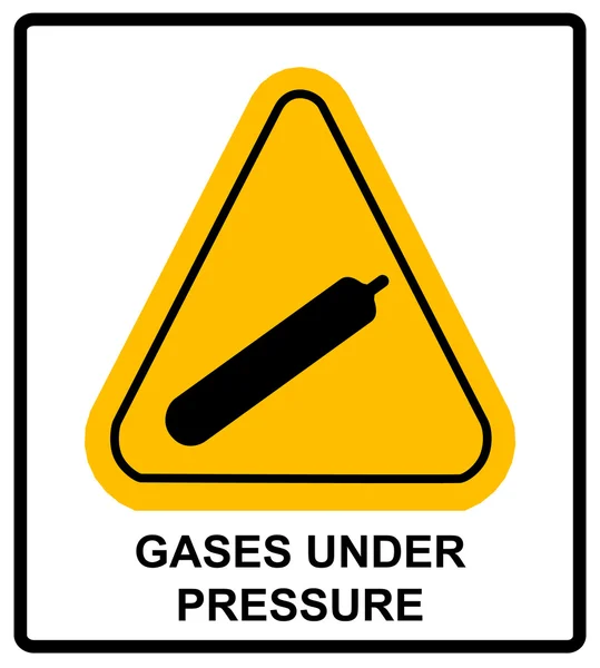 Gases under pressure sign. Vector symbol — Stock Vector