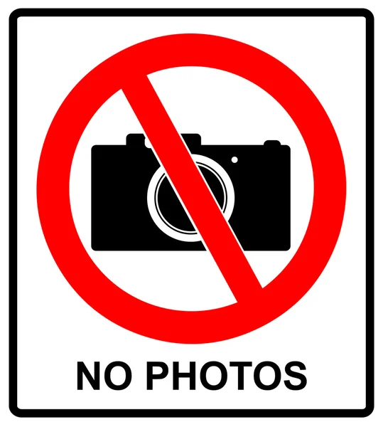 Aucun signe vectoriel appareil photo isolé sur fond blanc. — Image vectorielle