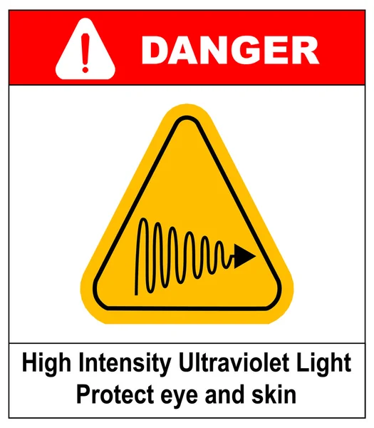 Intensitet ultraviolett ljus skydda dina ögon och hud Uv — Stock vektor