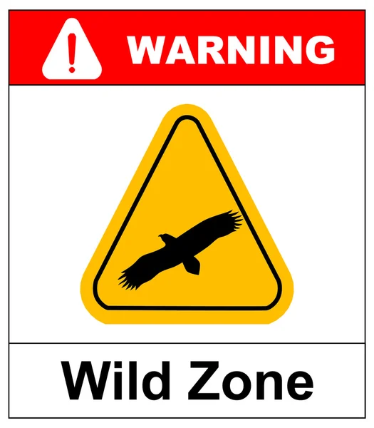 Señal de advertencia. señal de peligro con águila. símbolo de vector — Vector de stock