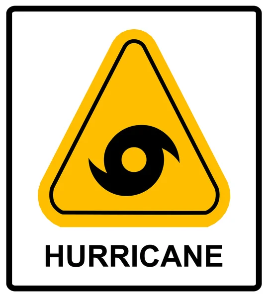 Hurricane Warning Sign — Stock Vector